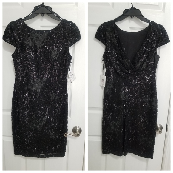 Cowl back sequined mini dress - Picture 3 of 4